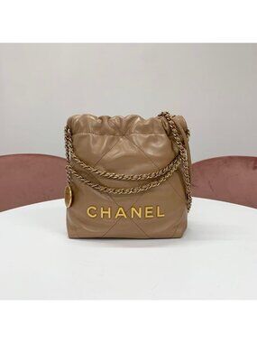 Chanel 22 Mini Logo Chain Shoulder Bag